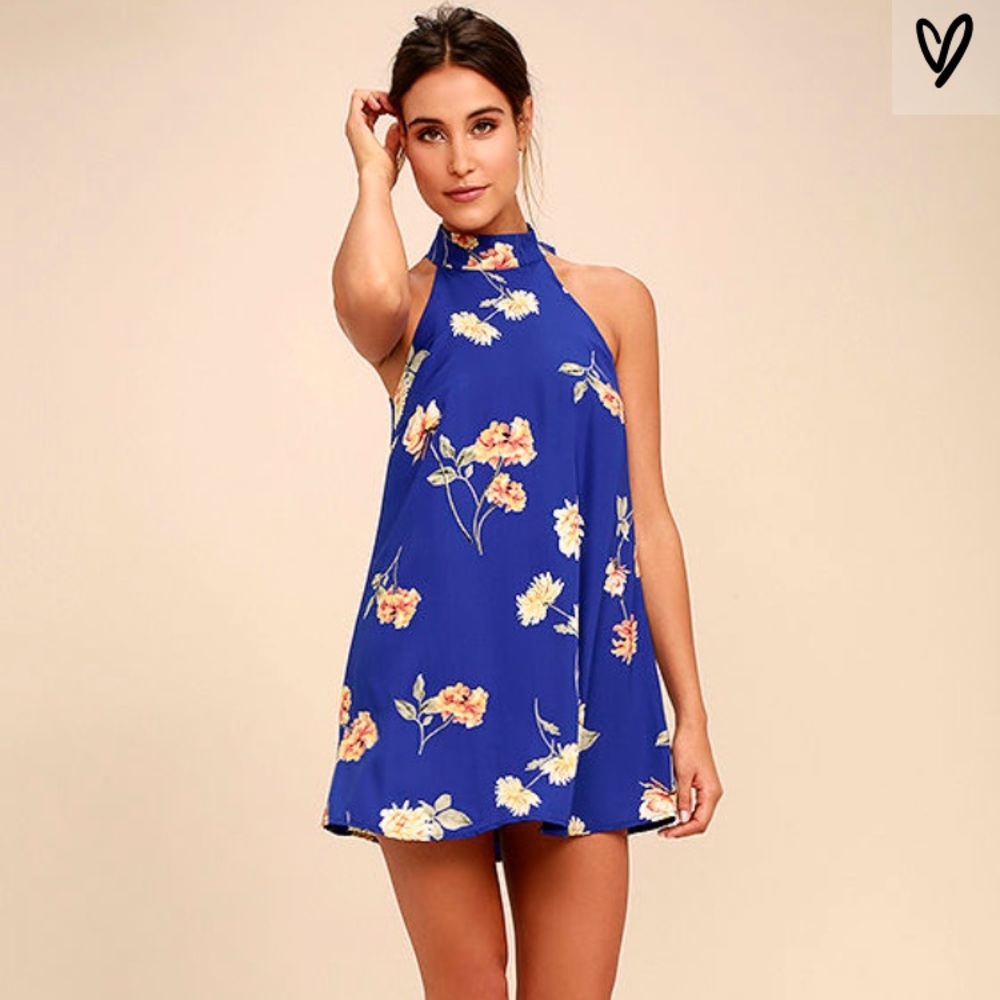 Lulu’s- Blue Floral Dress